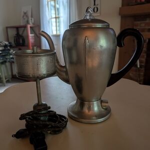 Silver and Black Coffee Pot Kitchen Accessory
